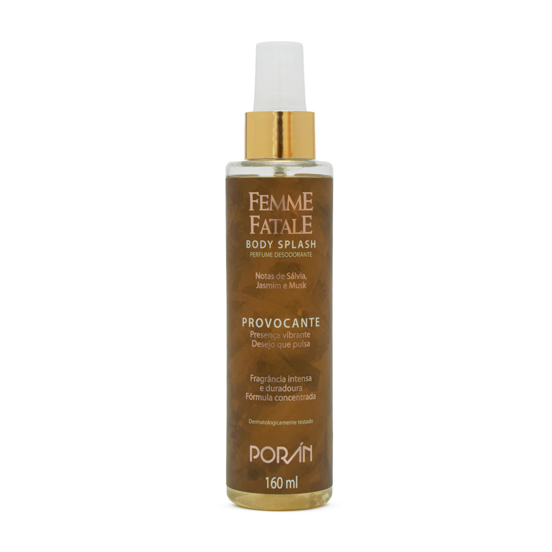 Body Splash com Brilho Femme Fatale Provocante Porán 160ml (726626)