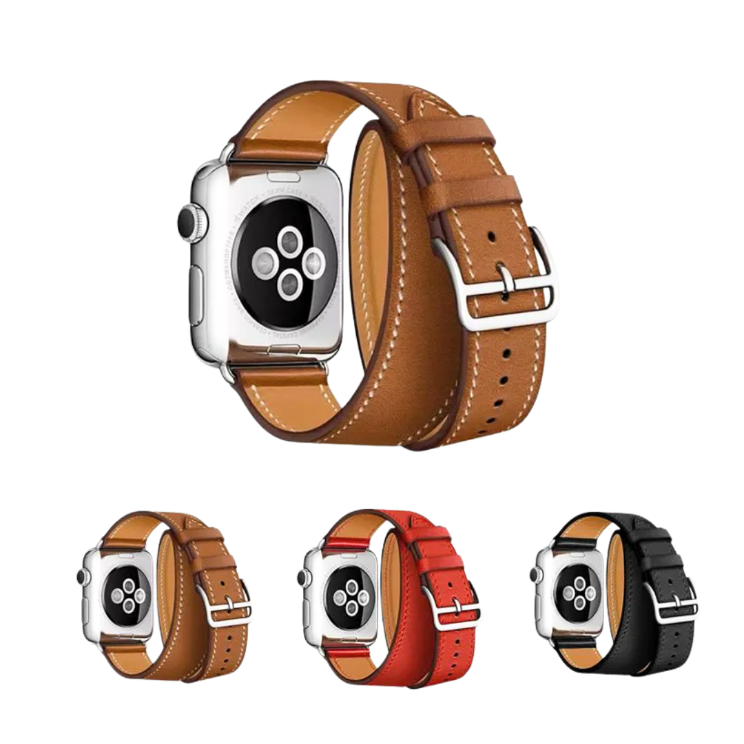 Pulseira para Apple Watch Couro Longo 2 Voltas (1078)