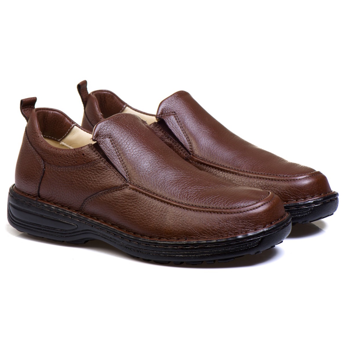 Sapato Casual Conforto Couro Marrom (RT8001FLOCFE)