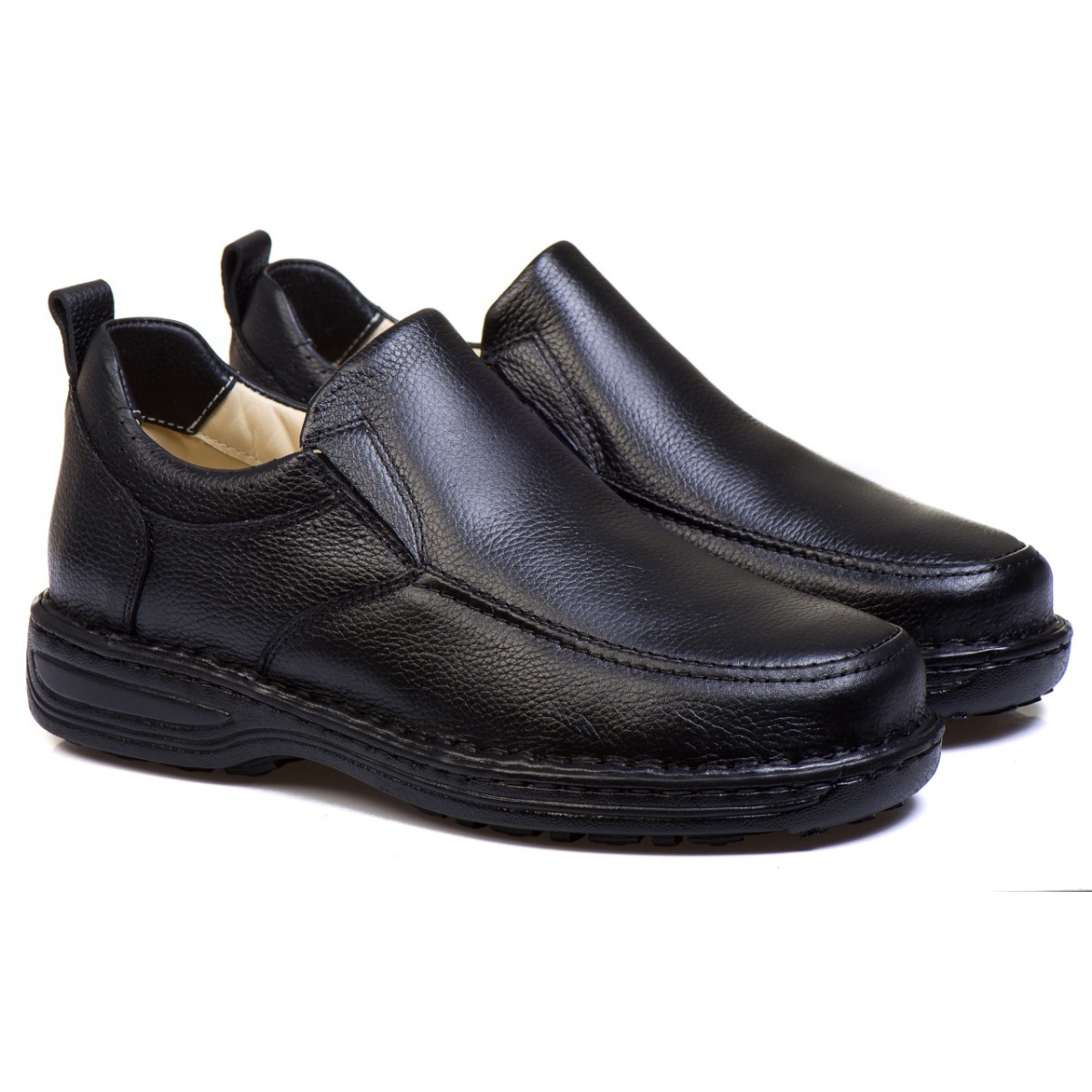 Sapato Casual Conforto Couro Preto (RT8001FLOPTO)
