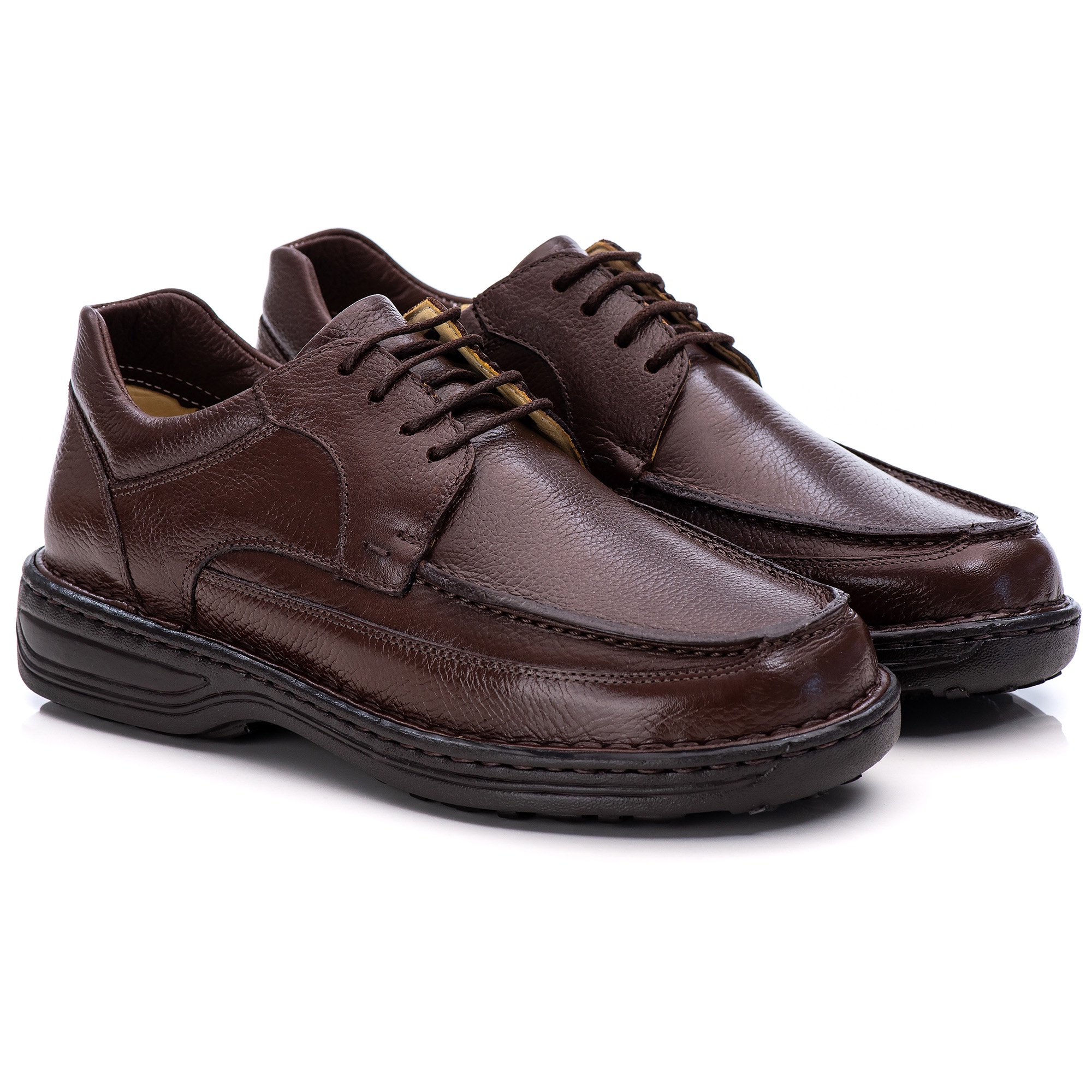Sapato Casual Conforto Couro Marrom (RT8002FLOCFE)
