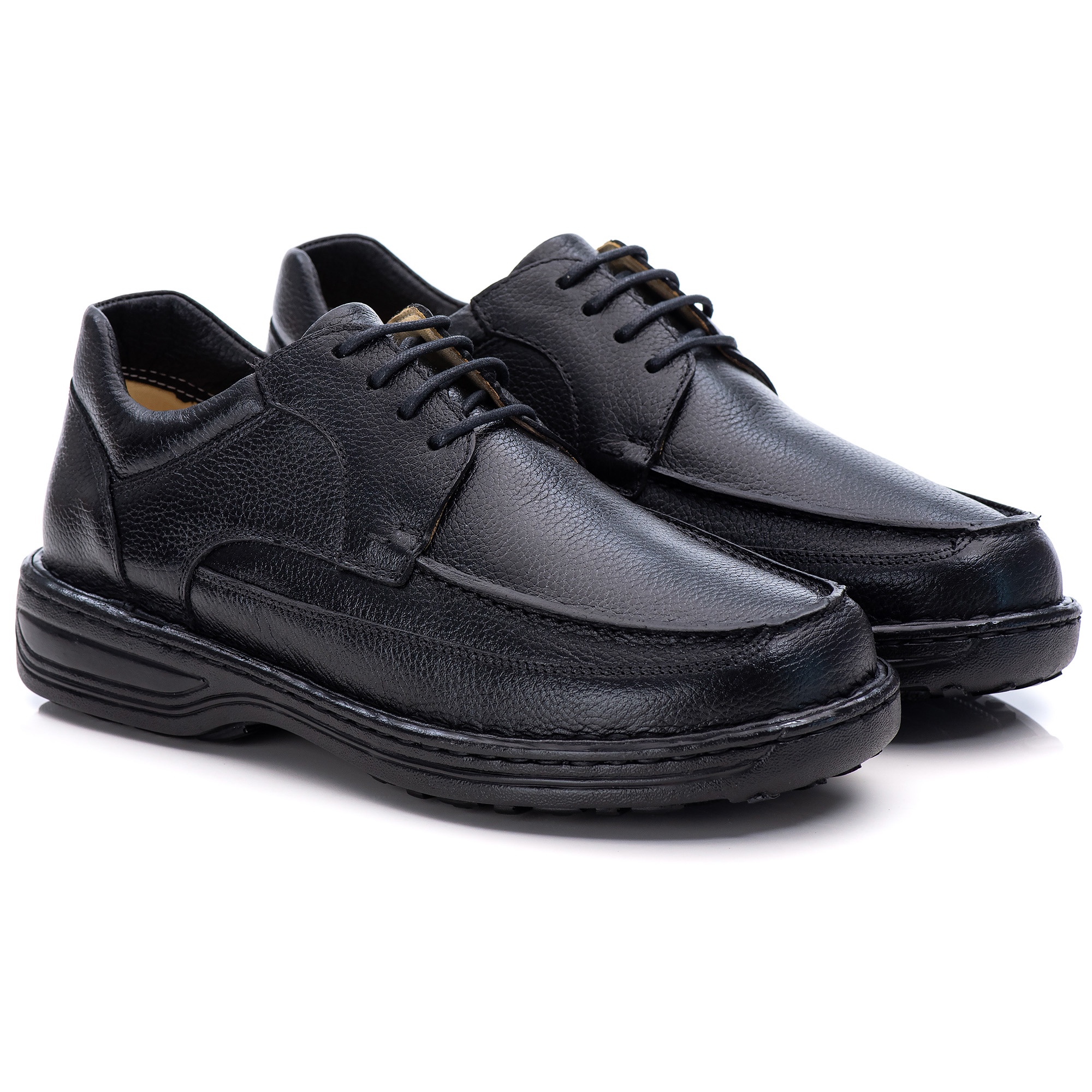 Sapato Casual Conforto Couro Preto (RT8002FLOPTO)