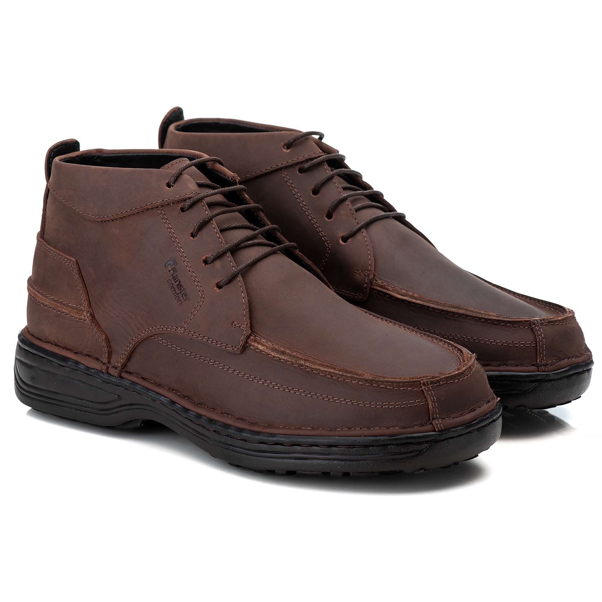 Coturno Casual Conforto Couro Pinhão (RT8004NBKPNH)