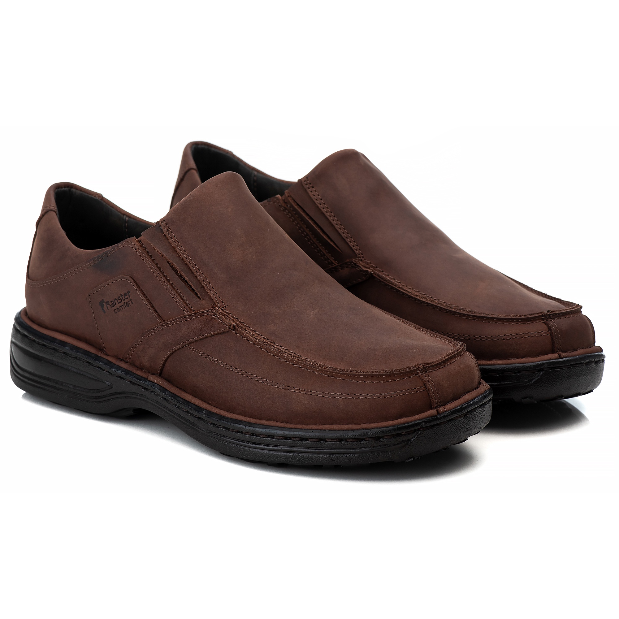 Sapato Casual Conforto Couro Pinhão (RT8005NBKPNH)