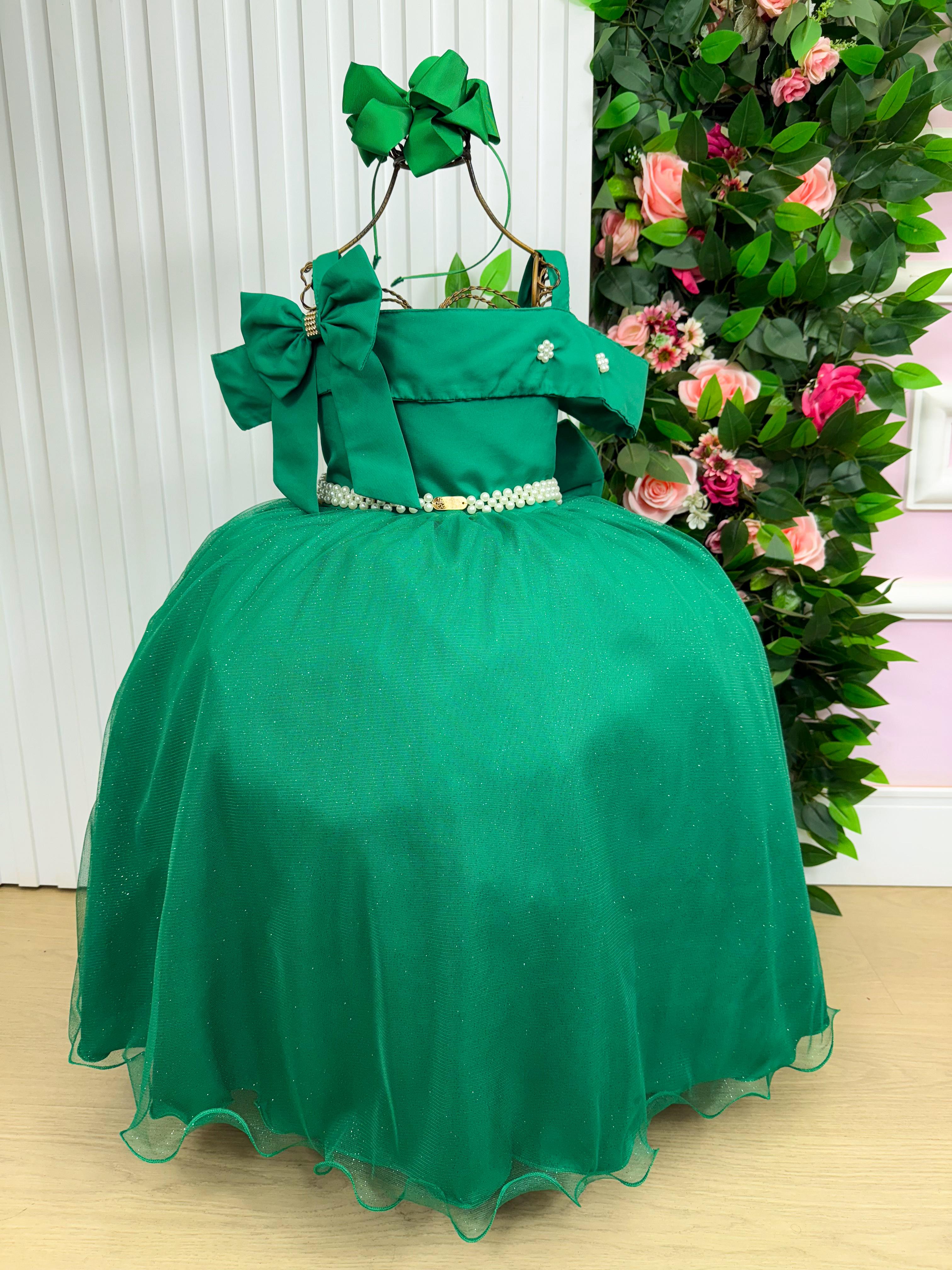 Vestido Banana Club Longo Doce Elegancia Verde Bandeira (VESTBNANLONDCELGCNVRDBAND)