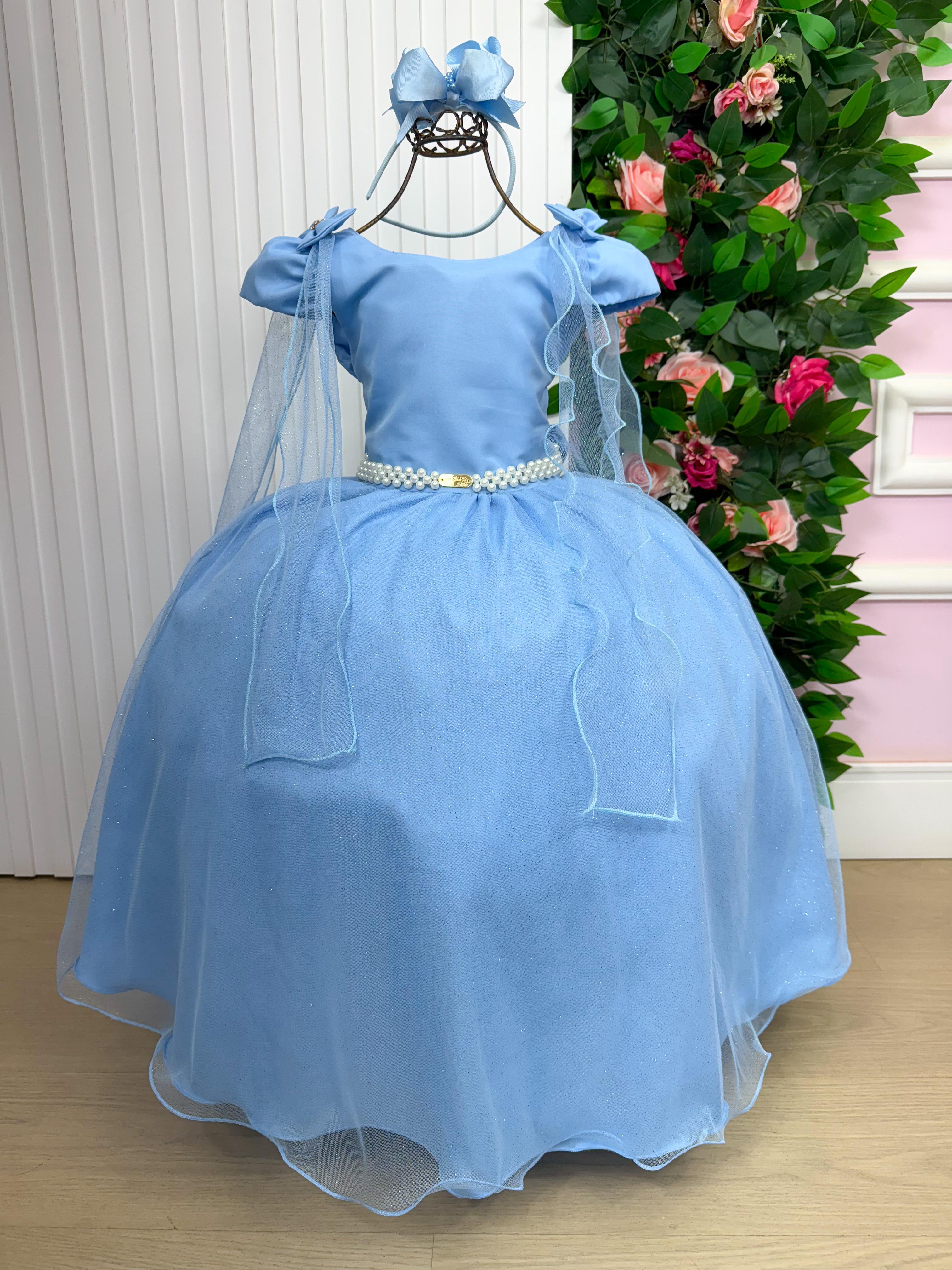 Vestido Banana Club Longo Diamante Azul Bebe (VESTBNNCLBLGDMTAZLB)