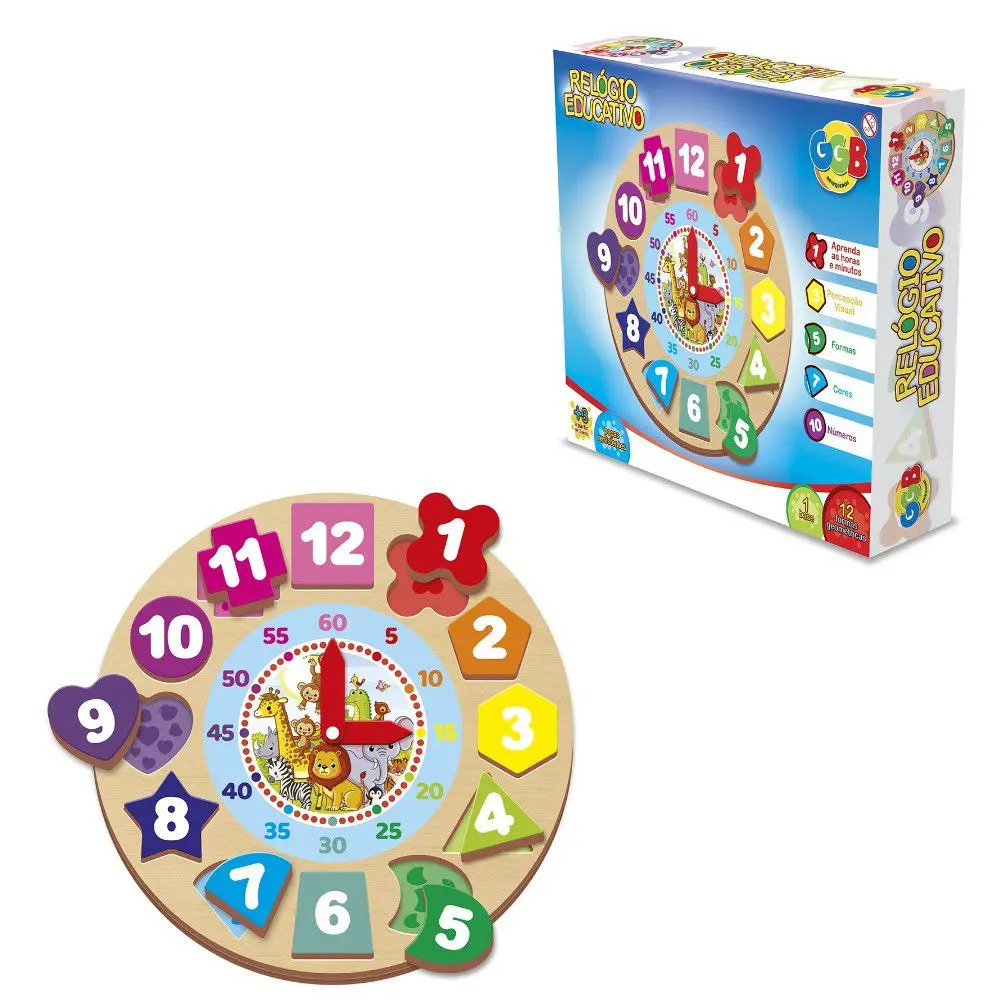 Relógio Números e Formas - GGB Plast (114737)