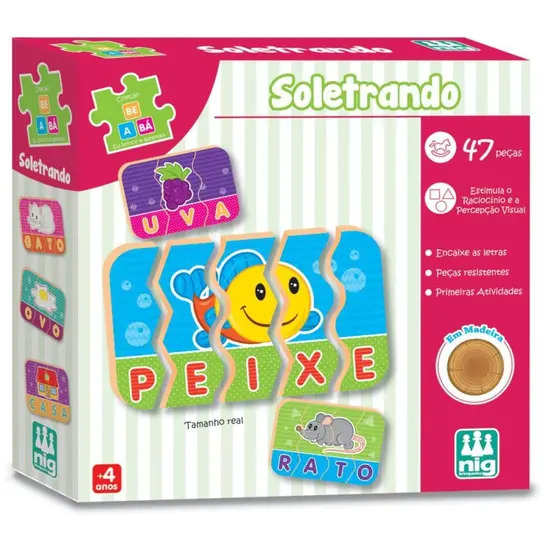 Soletrando Brinquedo Educativo Be a Ba  - Nig Brinquedos (094998)