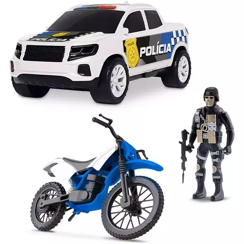 Carrinho Polícia Kit Força Tarefa – Samba Toys (093059)