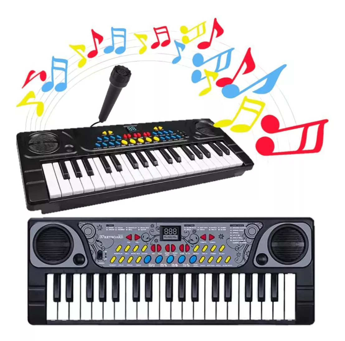 Teclado com Microfone 37 Teclas 5702 – DM Toys (109745)