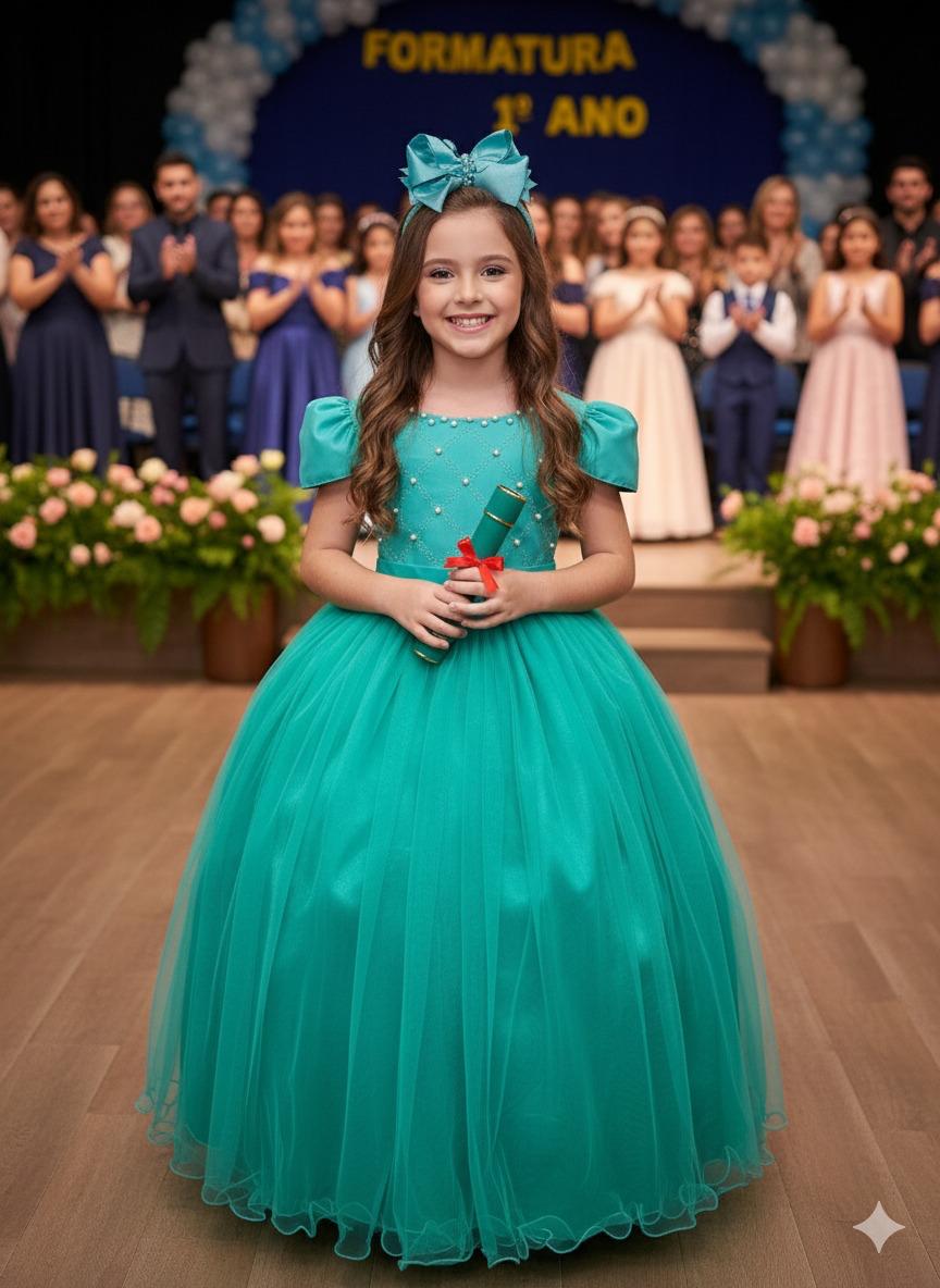 Vestido Enjoy Longo Gabriela Verde Tiffany (VESTENJLNGGBRILAVRDTFFNY)