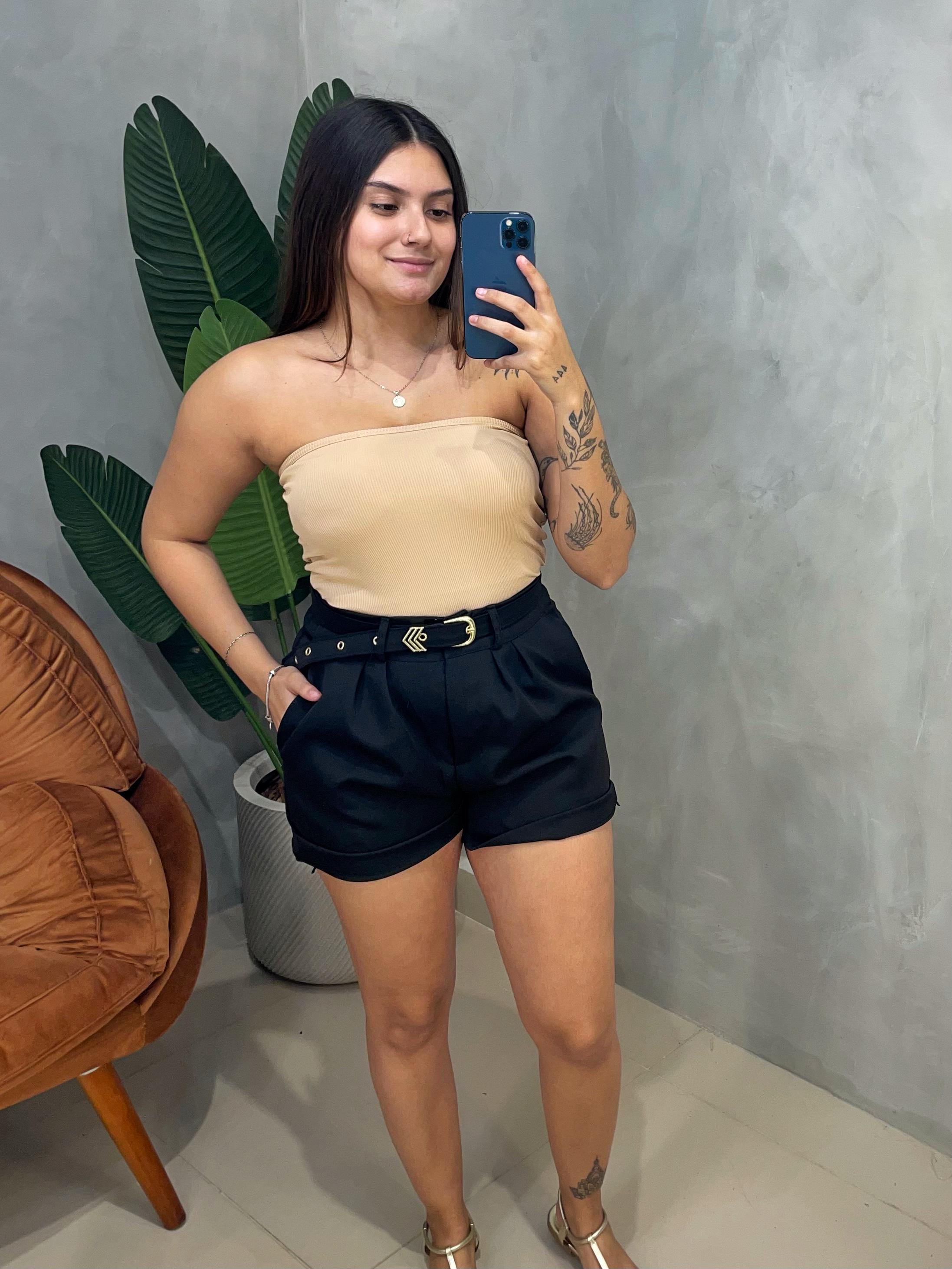 Blusa em Ribana Sem Alça com Bojo Lorraine Ref. 1704 (12345670018924245278)