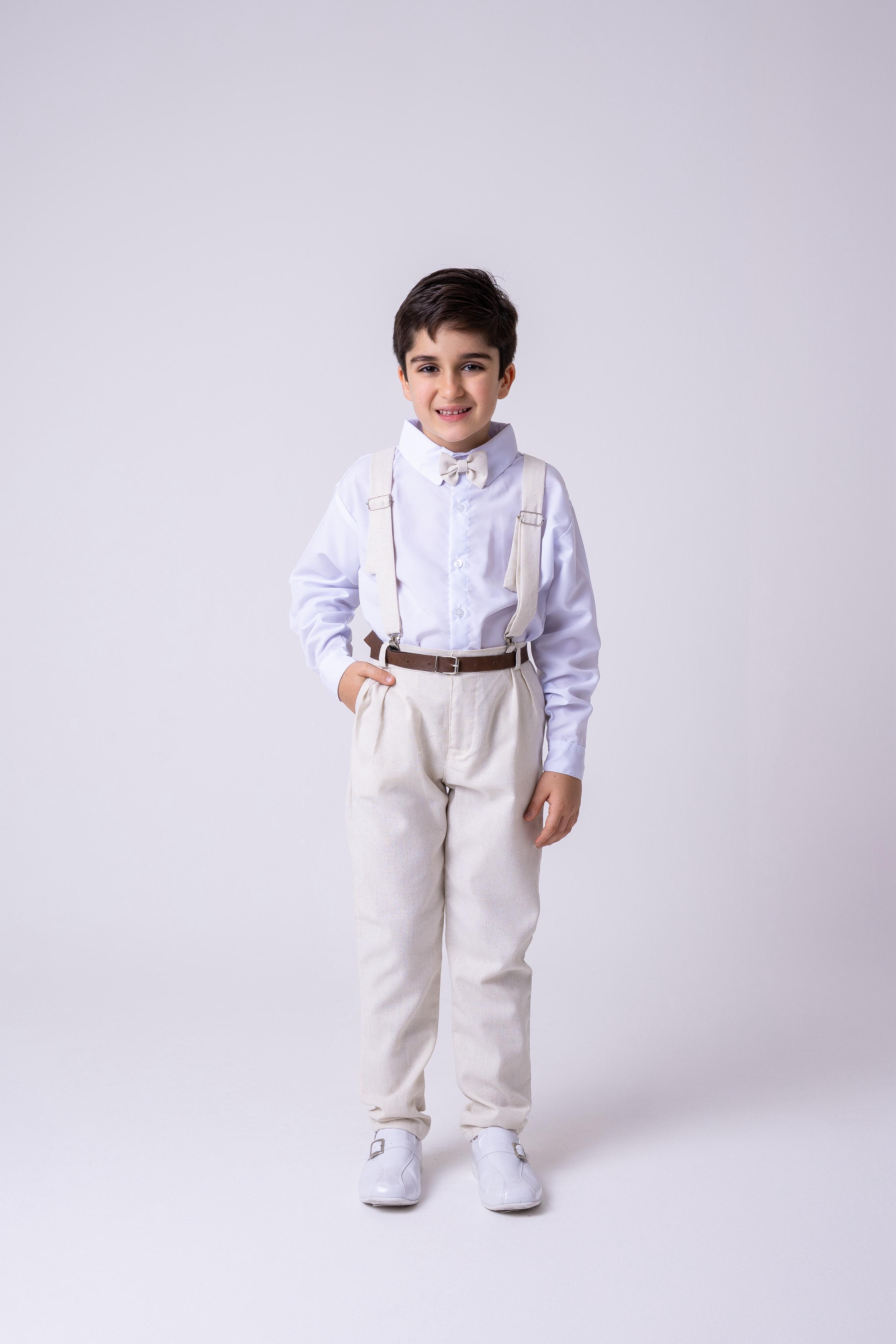 Conjunto Miss Cherry Meninos Social Linho Vitor (CJTMSCMSSCHRSCL5)