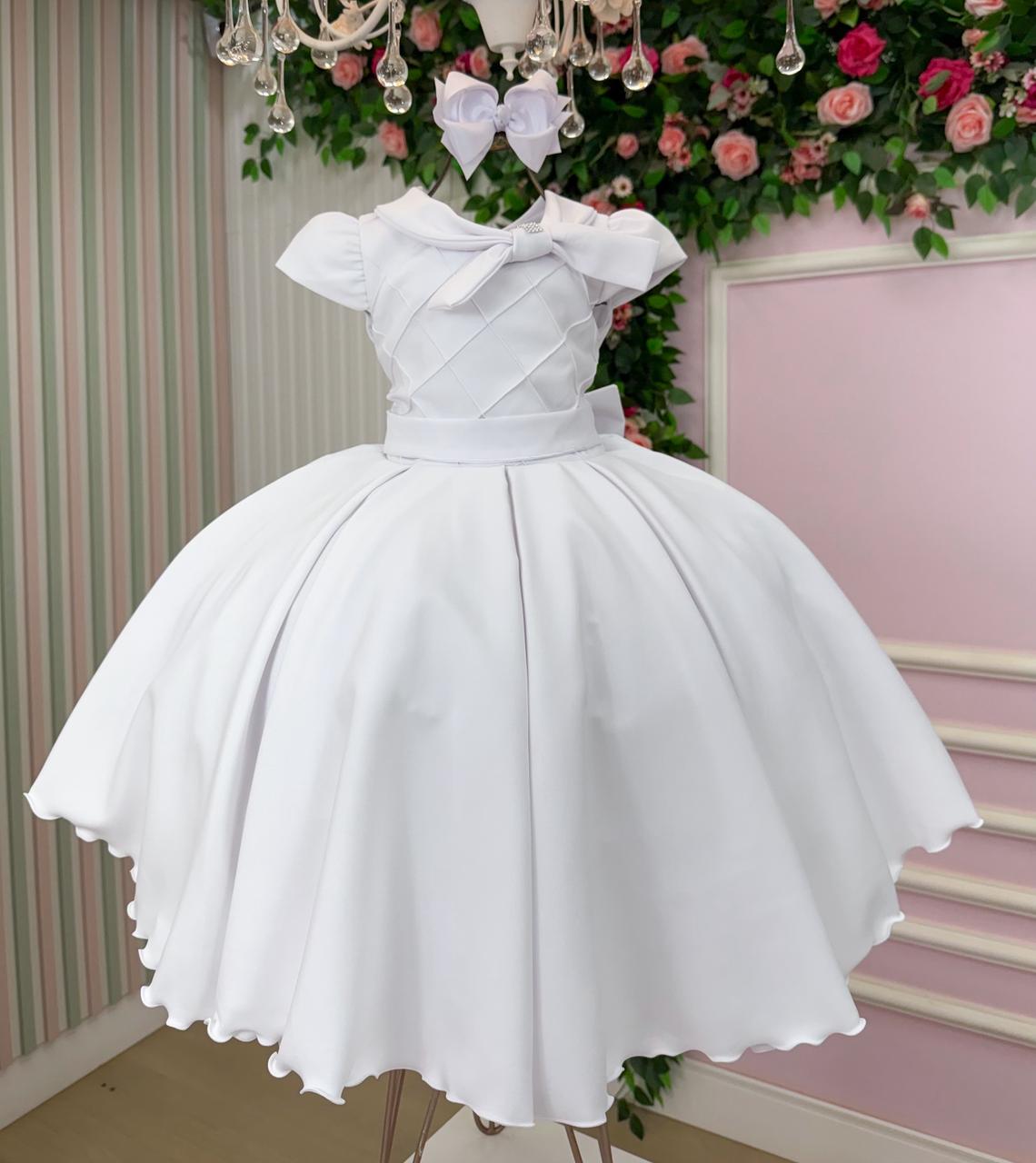 Vestido Bella Child Ravena Branco (VESTBLCHRVBRC)