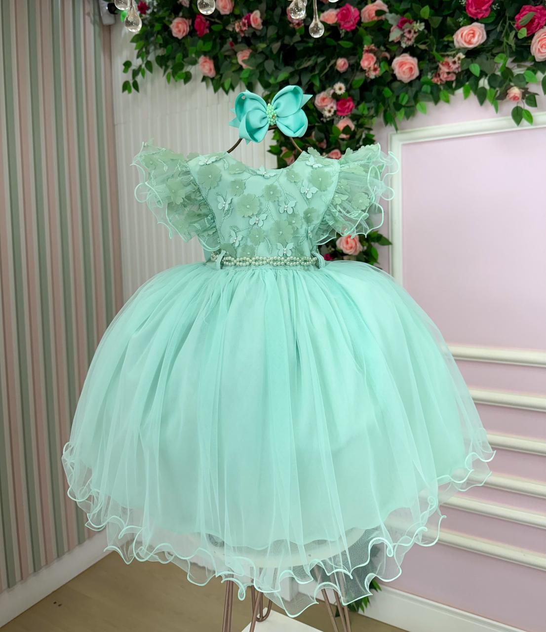 Vestido Menina Bonita Angelie Verde Menta (VESTMNABNTANGLVRDMENT)