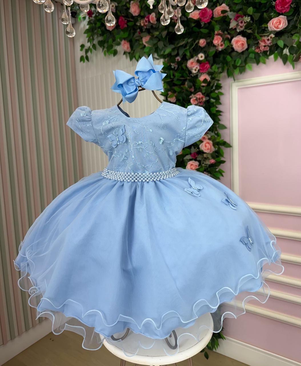 Vestido Vitoria Kids Leticia Azul Bebe (VESTVITRAKIDSLTAZLBB)
