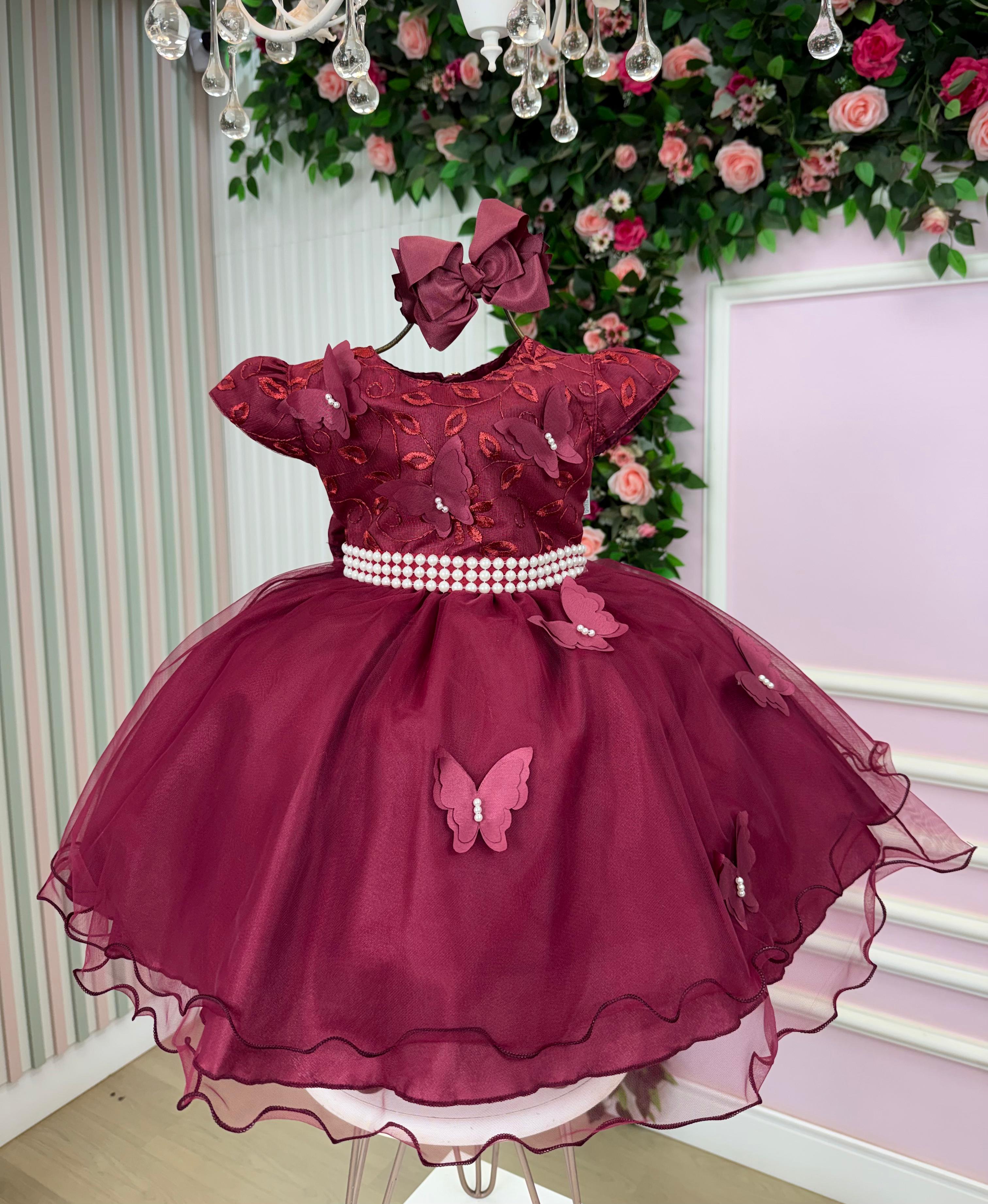 Vestido Marie Maite Jardim Encantado Marsala (VESTMRMTJDENCTMRSL)
