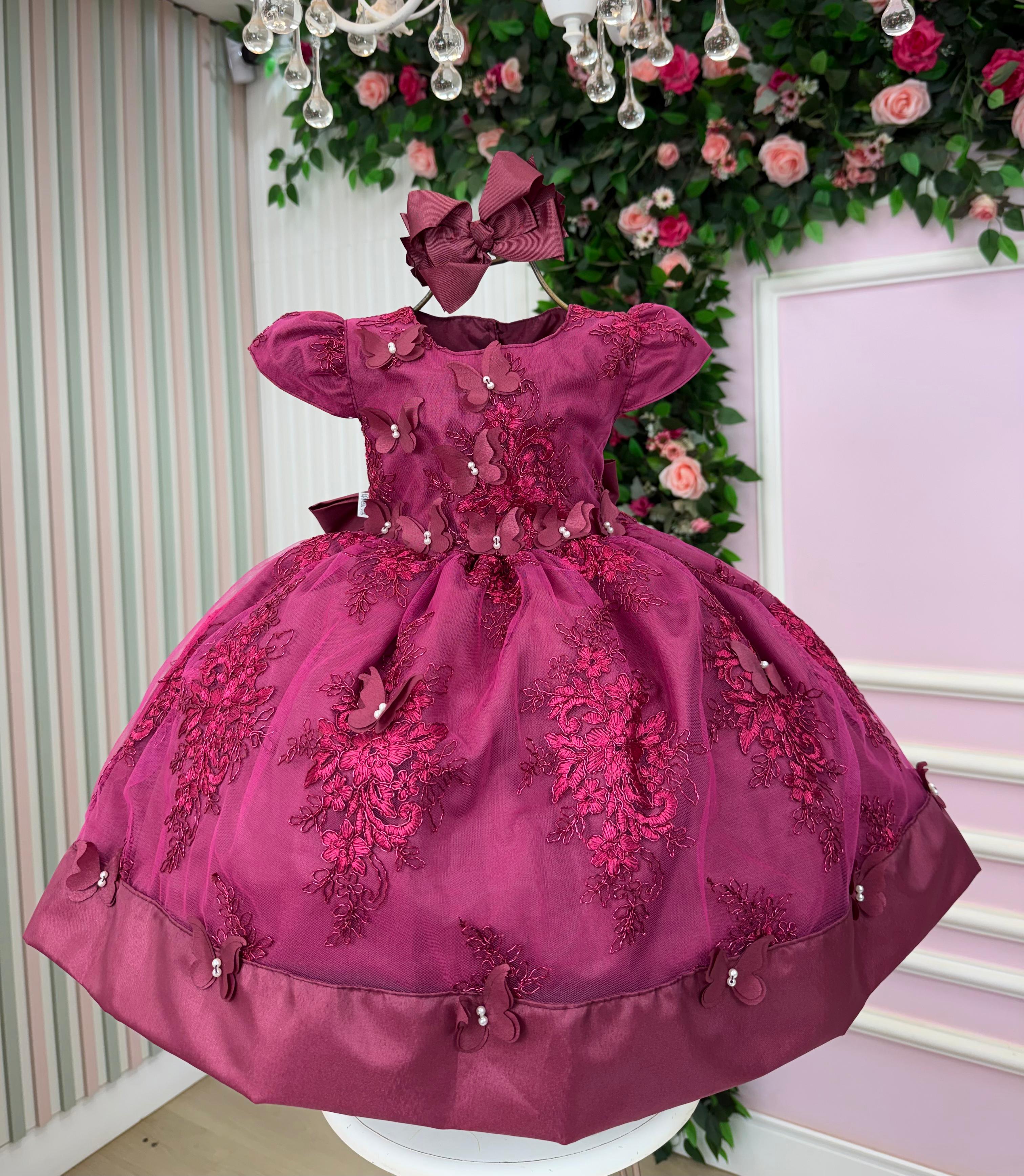 Vestido Marie Marcelina Jardim Encantado Marsala (VESTMRMRCLJDENCMRL)