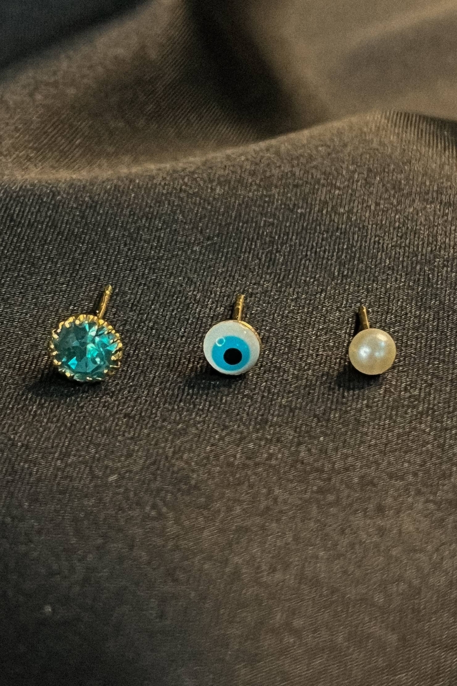 Trio de Olho Grego Banhado em Ouro 18k (3464.18500 18537)