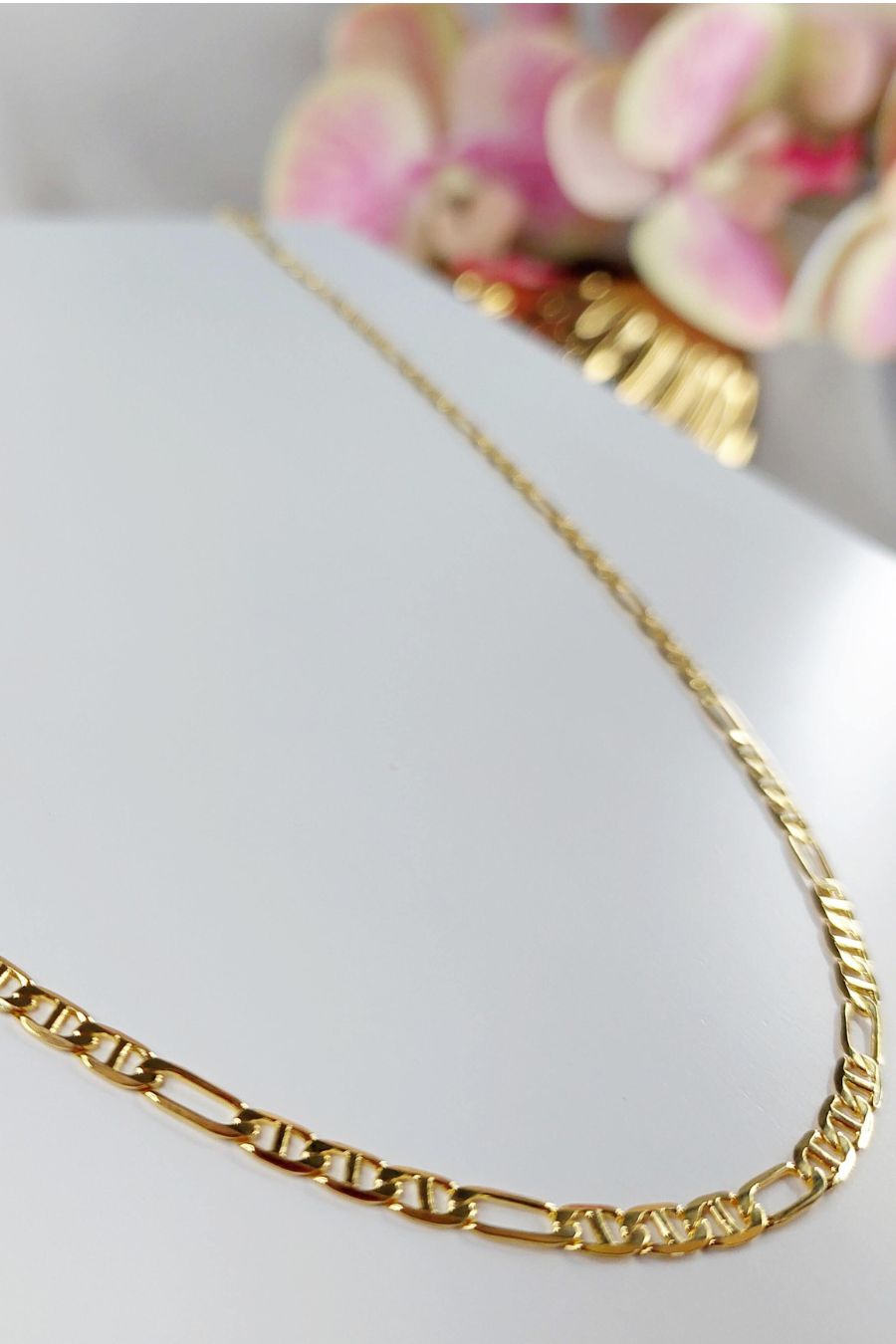 Colar Corrente com Elos Sequenciados Banhado em Ouro 18k MASCULINO (3630.18500 18641)