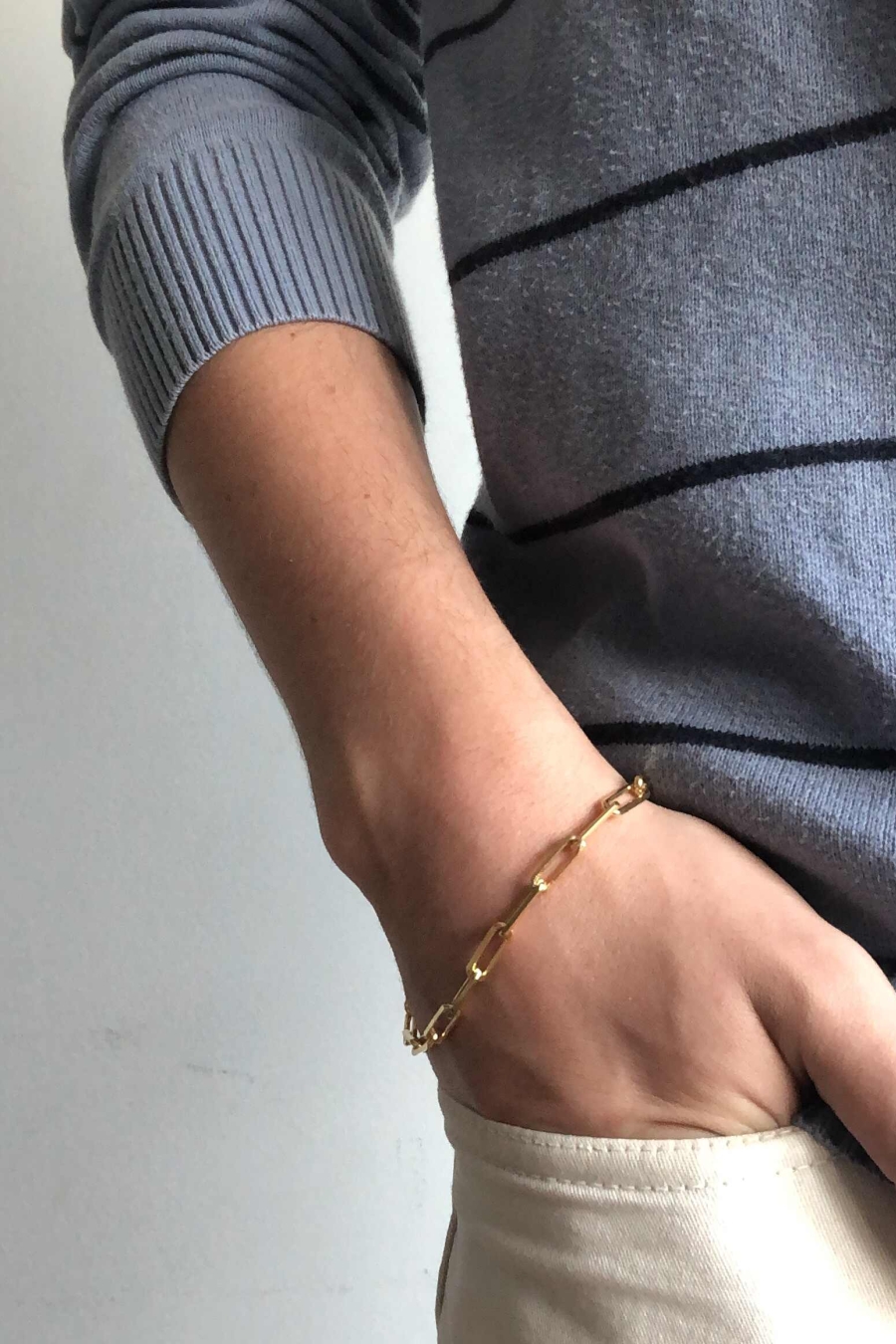 Pulseira Corrente Cartier 1.6 Diamantada Banhado em Ouro 18k MASCULINA (PL0026)