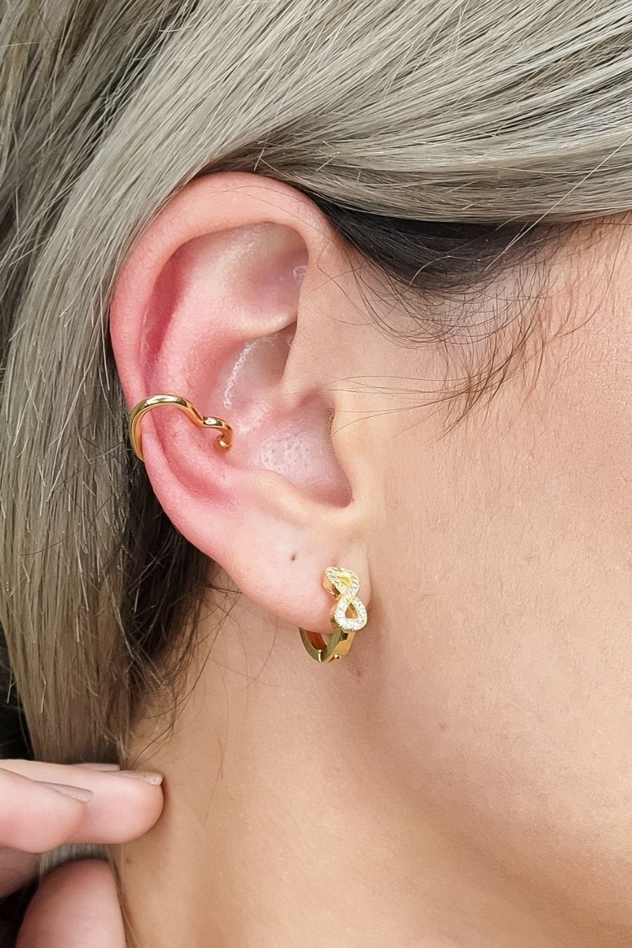 Piercing Fake Forma de Coração Banhado em Ouro 18k (PI0008)