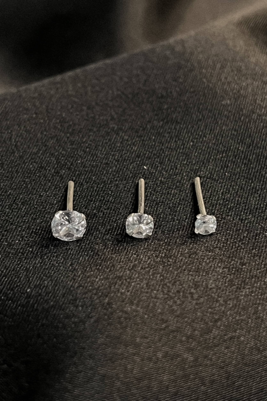 Trio de Brincos Ponto de Luz em Prata 925 (TR0024)