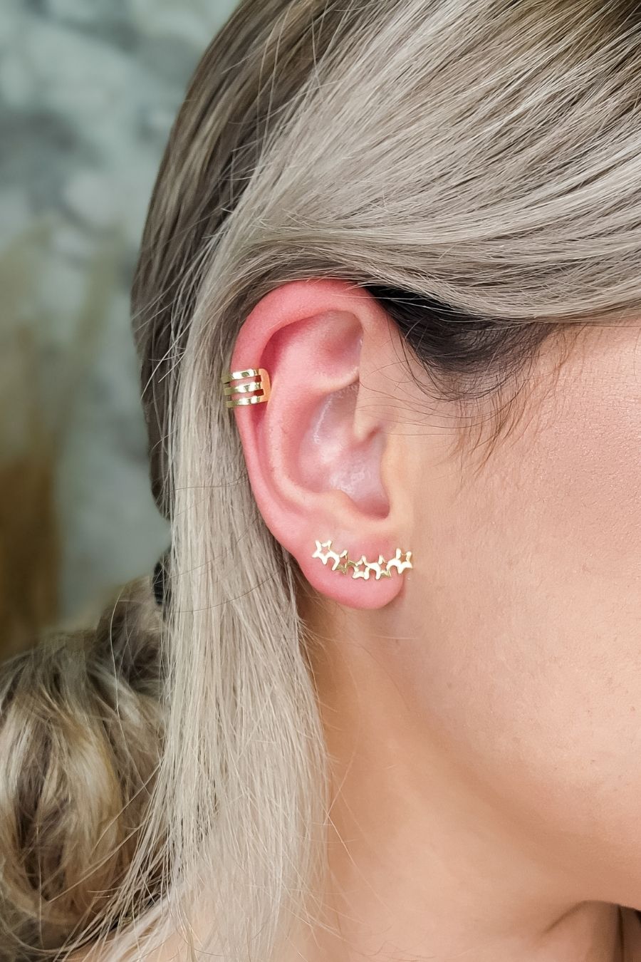 Piercing Três Fios Banhado em Ouro 18k (PI0017)