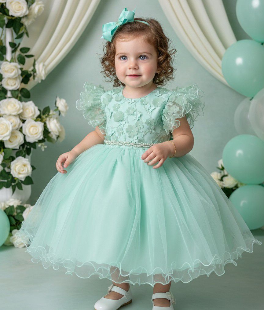 Vestido Menina Bonita Angelie Verde Menta (VESTMNABNTANGLVRDMENT)