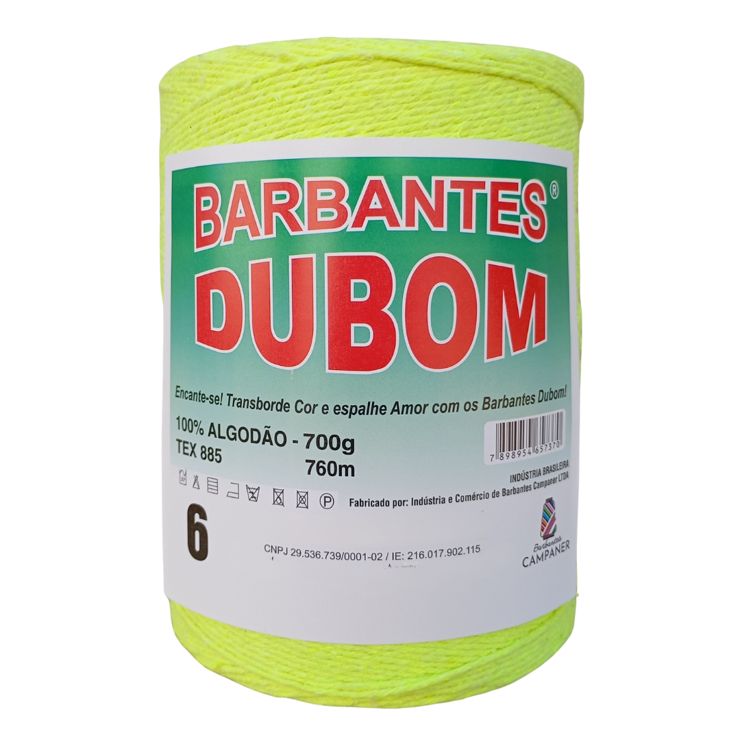 Barbante Dubom Verde Neon - 700 Gr - Fio 6 - 760m (1548)