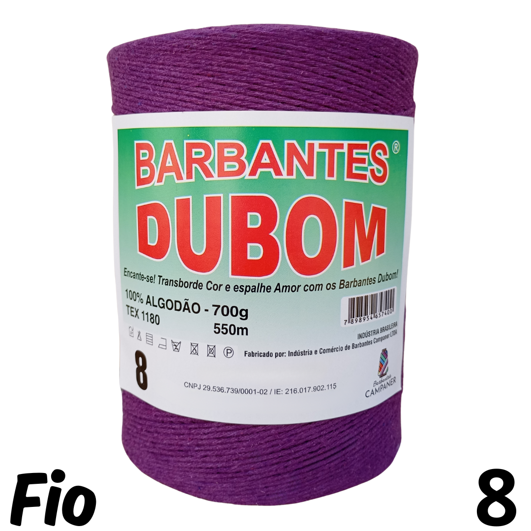 Barbante Dubom Violeta - 700 Gr - Fio 8 - 550m (1261)