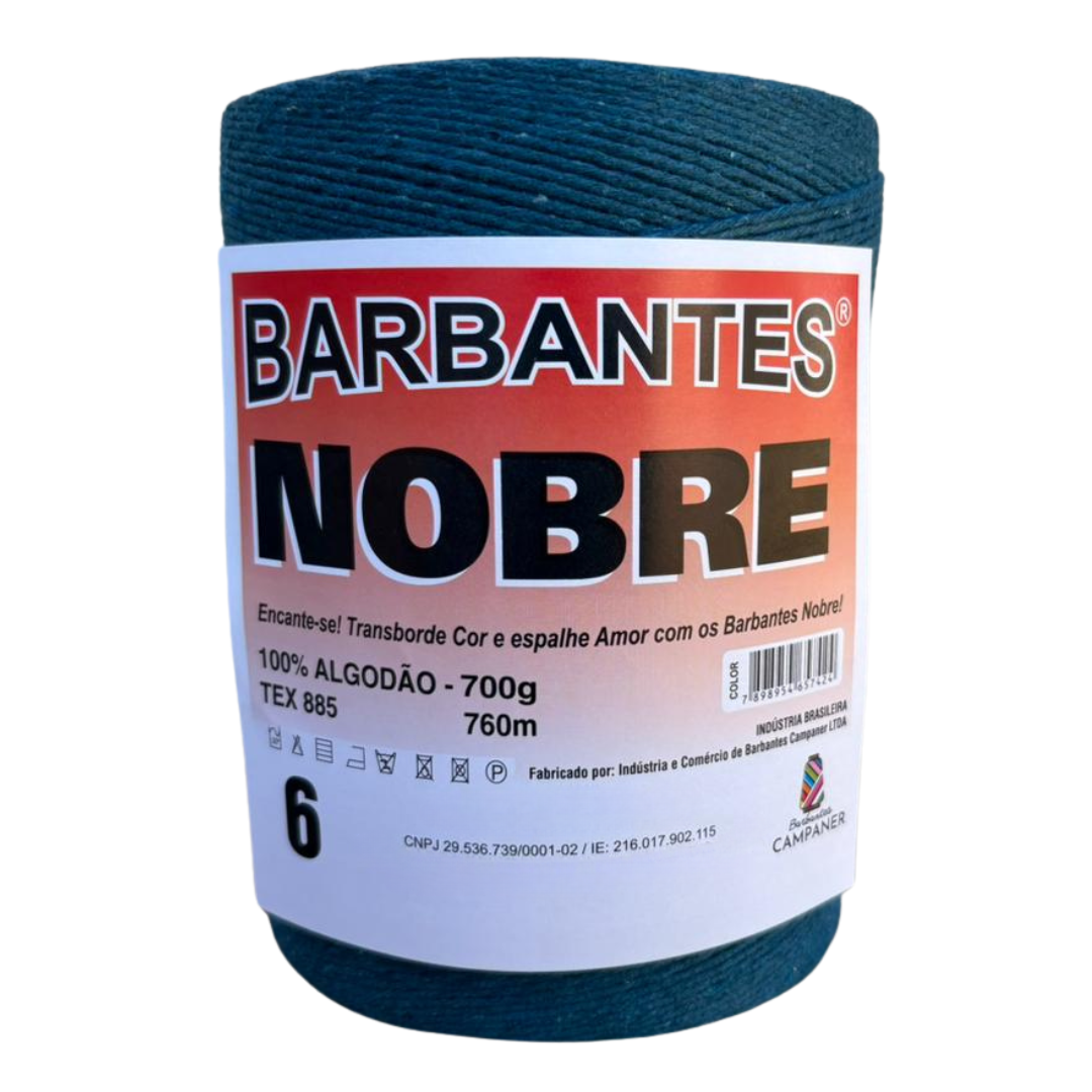 Barbante Nobre Azul Petróleo - 700 Gr - Fio 6 - 760 metros (2264)