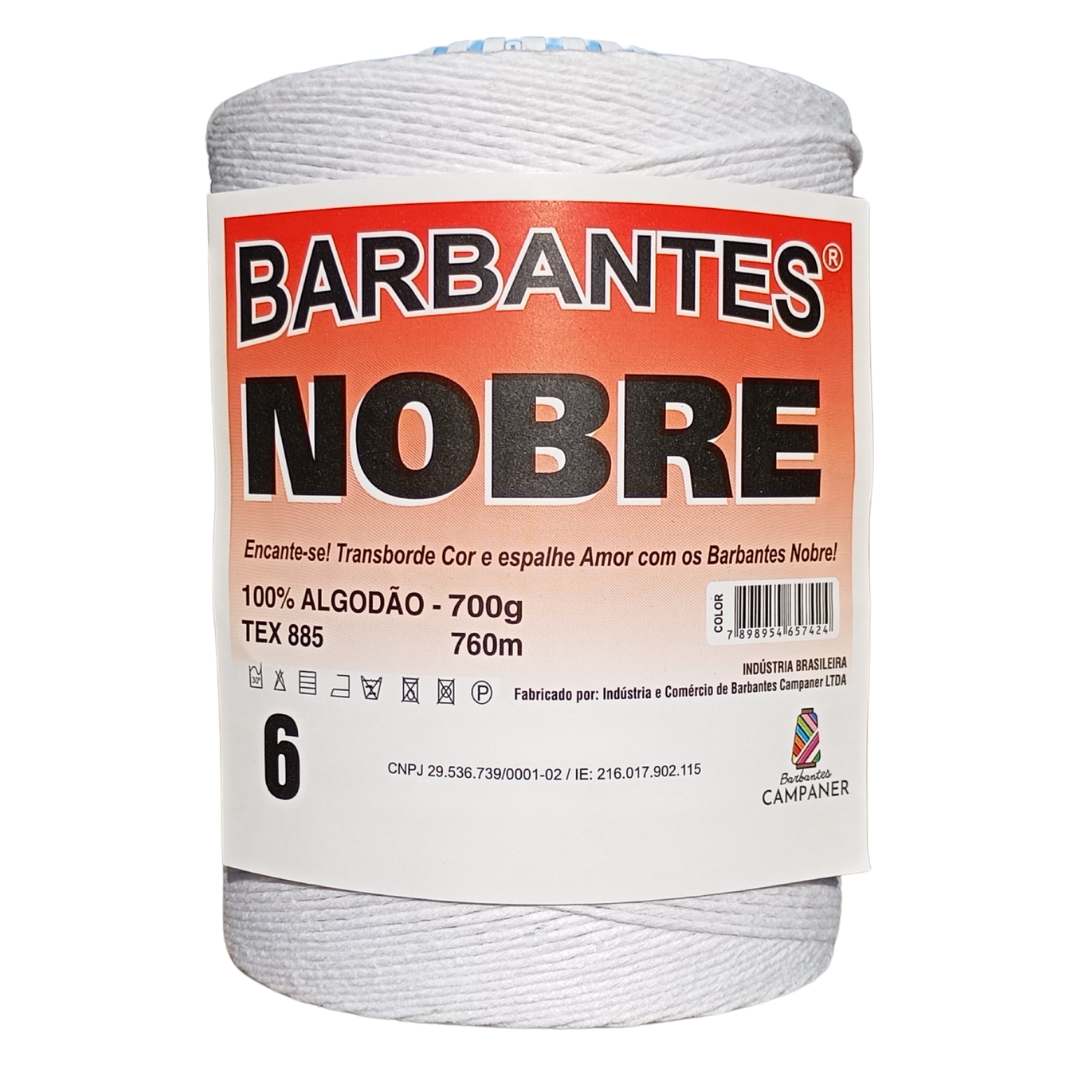 Barbante Nobre Branco Leite - 700 Gr - Fio 6 - 760 metros (1276)