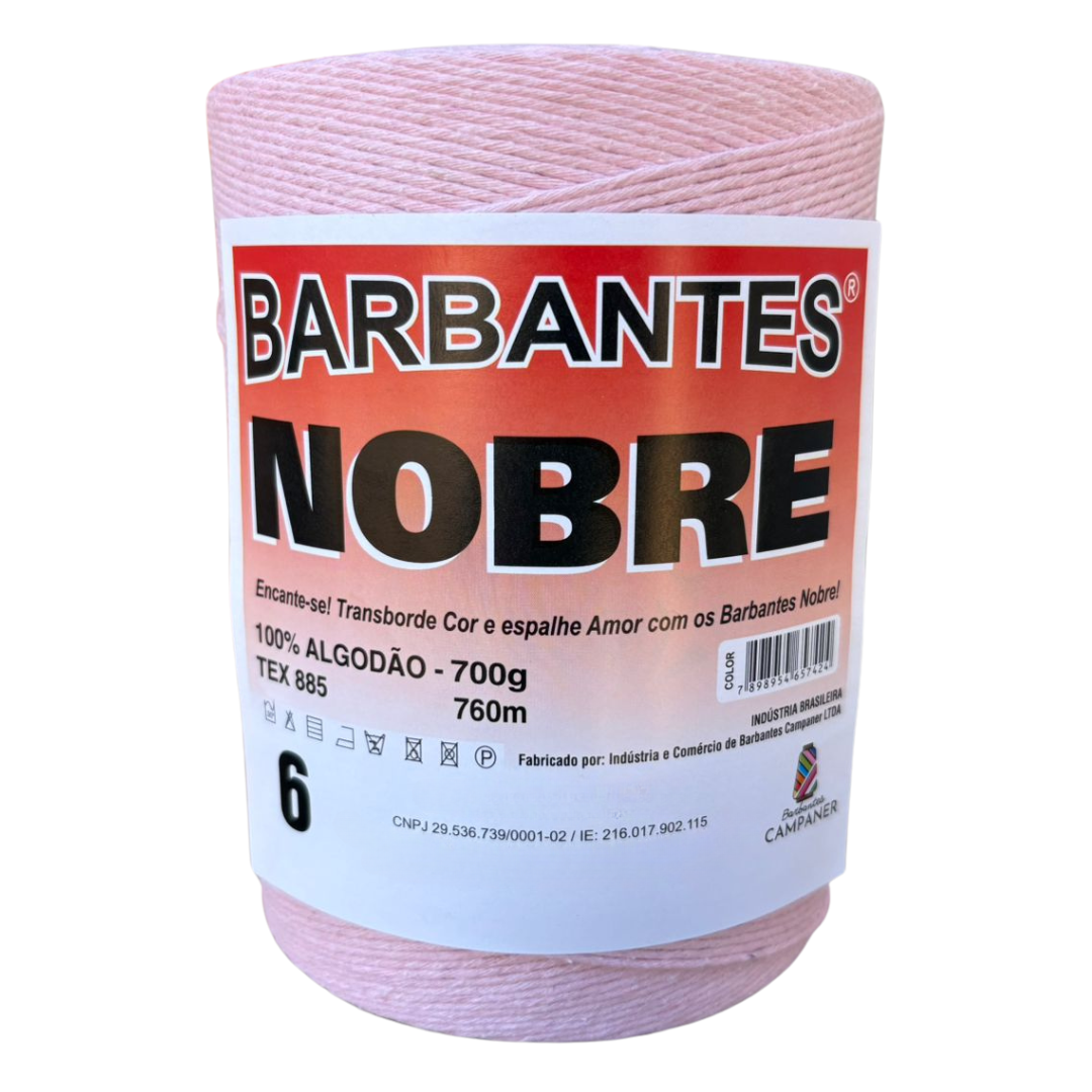 Barbante Nobre Rosa Bebê - 700 Gr - Fio 6 - 760m (2299)
