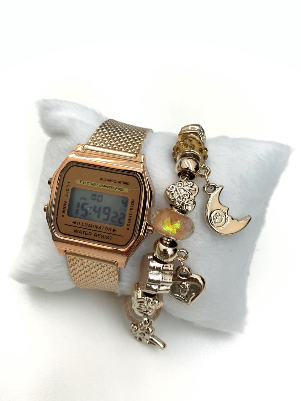 Relógio Digital Vintage com Pulseira Berloque Ref. 542 (12345670018924250746)