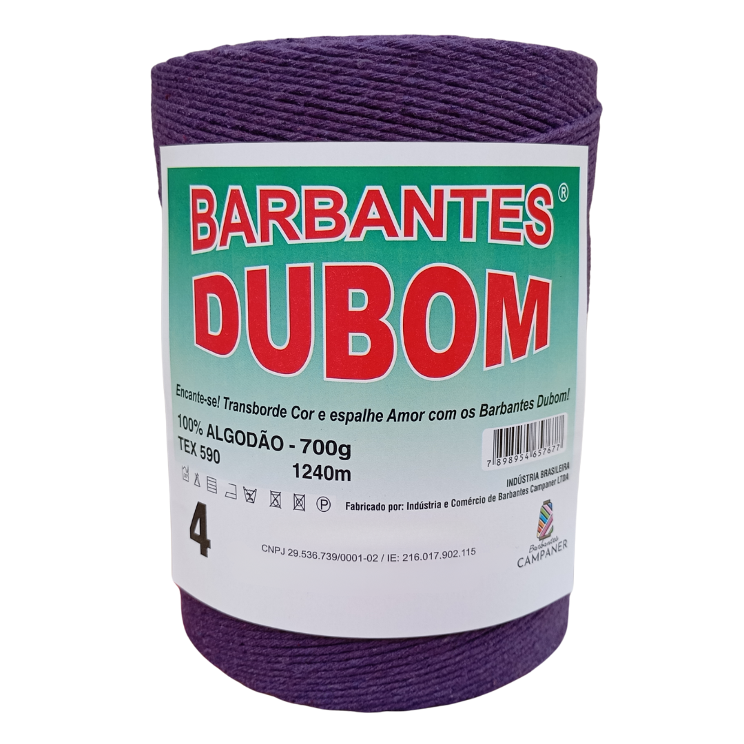 Barbante Dubom Roxo - 700 Gr - Fio 4 - 1240m (1373)