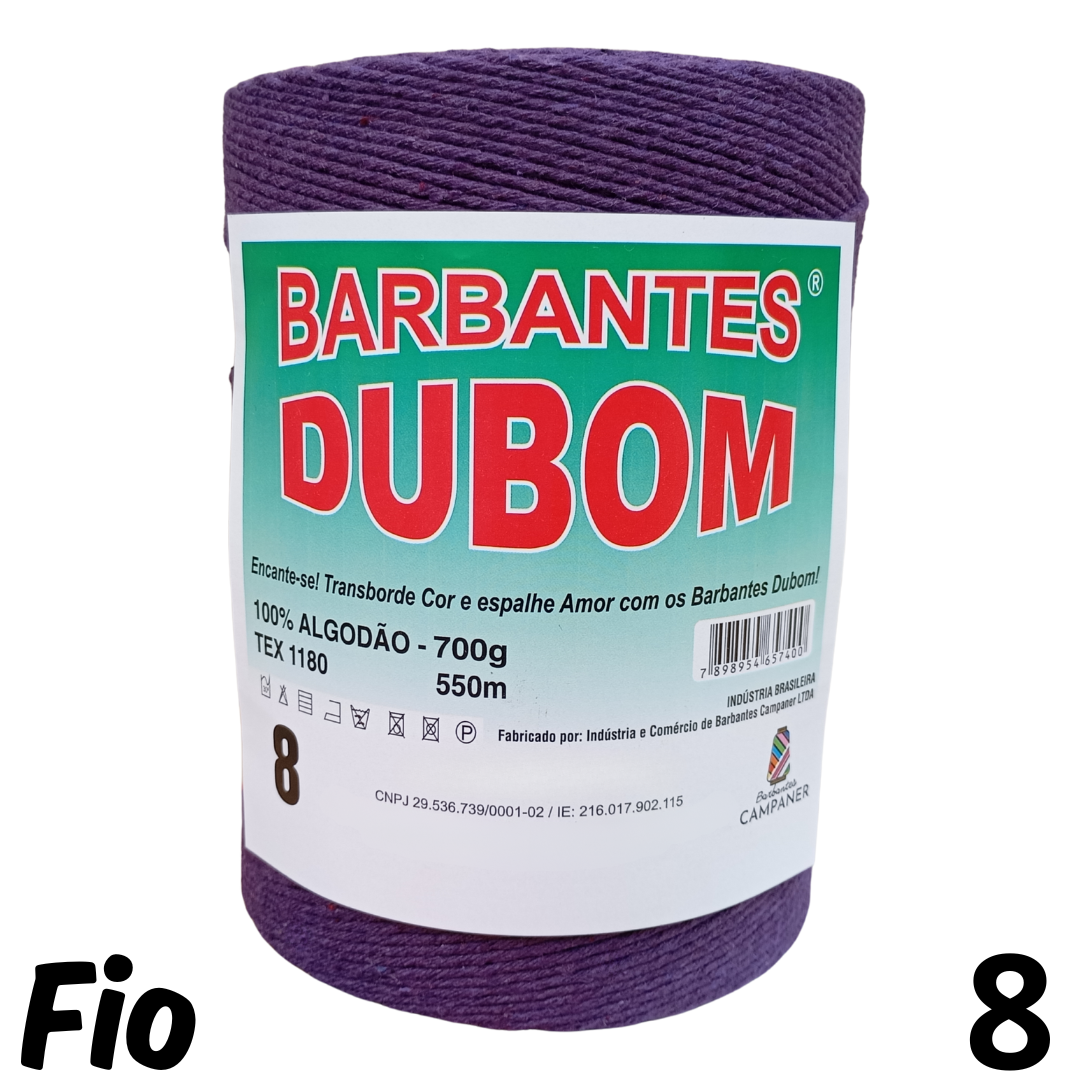 Barbante Dubom Roxo - 700 Gr - Fio 8 - 550m (1062)