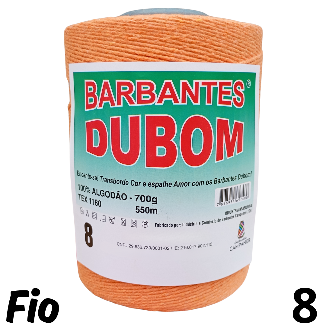 Barbante Dubom Tangerina - 700 Gr - Fio 8 - 550m (2188)
