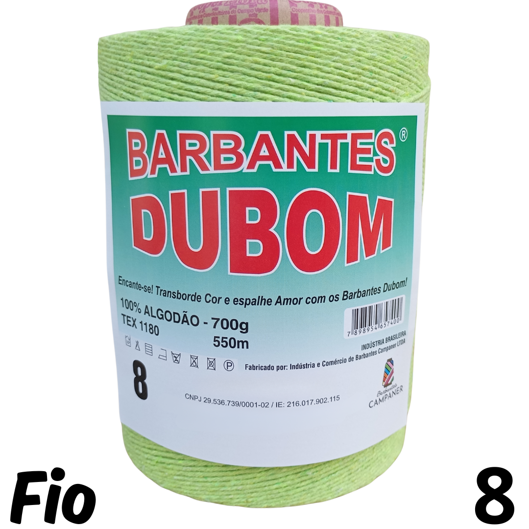 Barbante Dubom Uva Verde - 700 Gr - Fio 8 - 550m (1346)