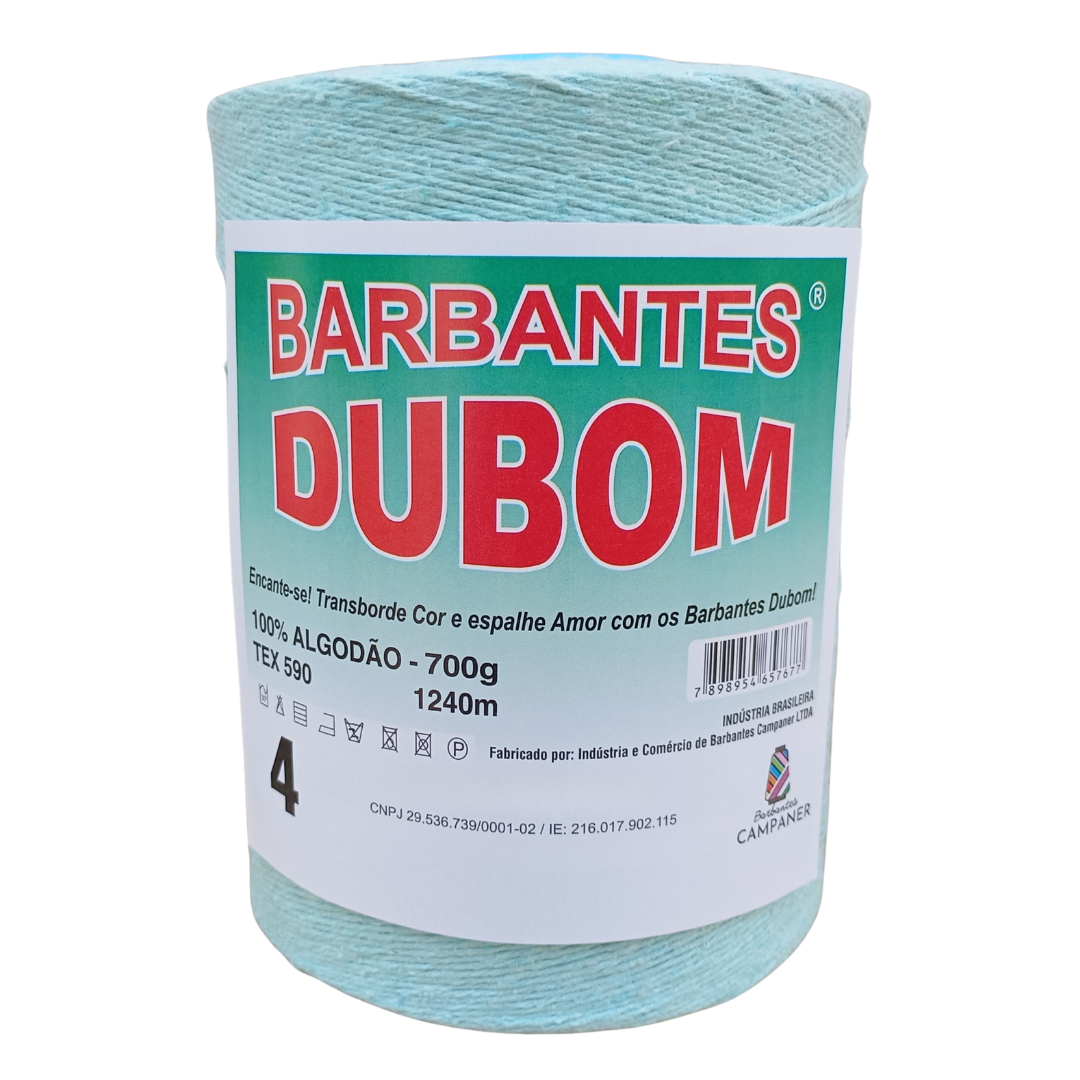 Barbante Dubom Verde Água - 700 Gr - Fio 4 - 1240m (1954)