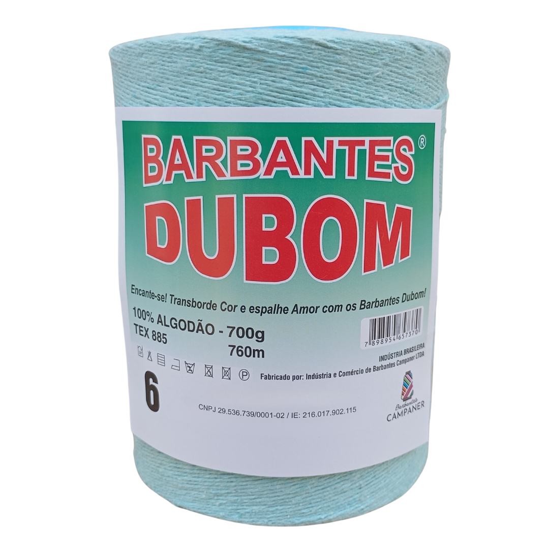 Barbante Dubom Verde Água - 700 Gr - Fio 6 - 760m (1025)