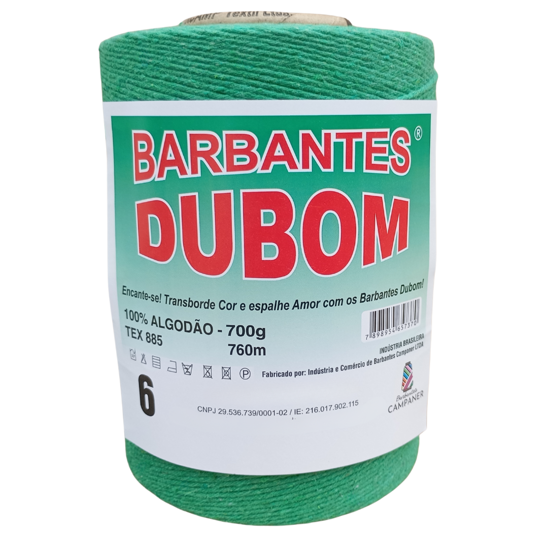 Barbante Dubom Verde Bandeira - 700 Gr - Fio 6 - 760m (1027)