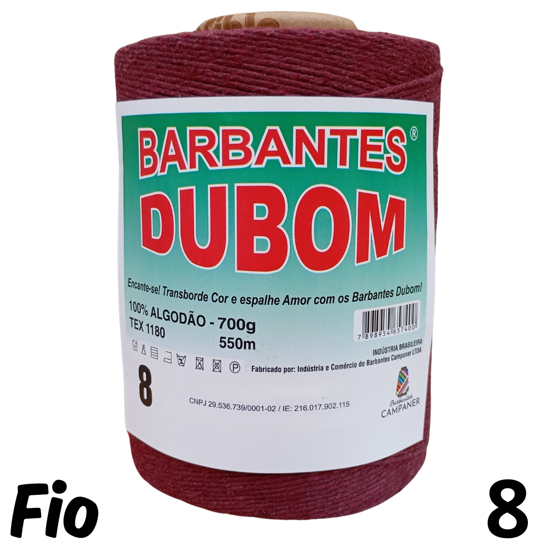 Barbante Dubom Vinho - 700 Gr - Fio 8 - 550m (1454)