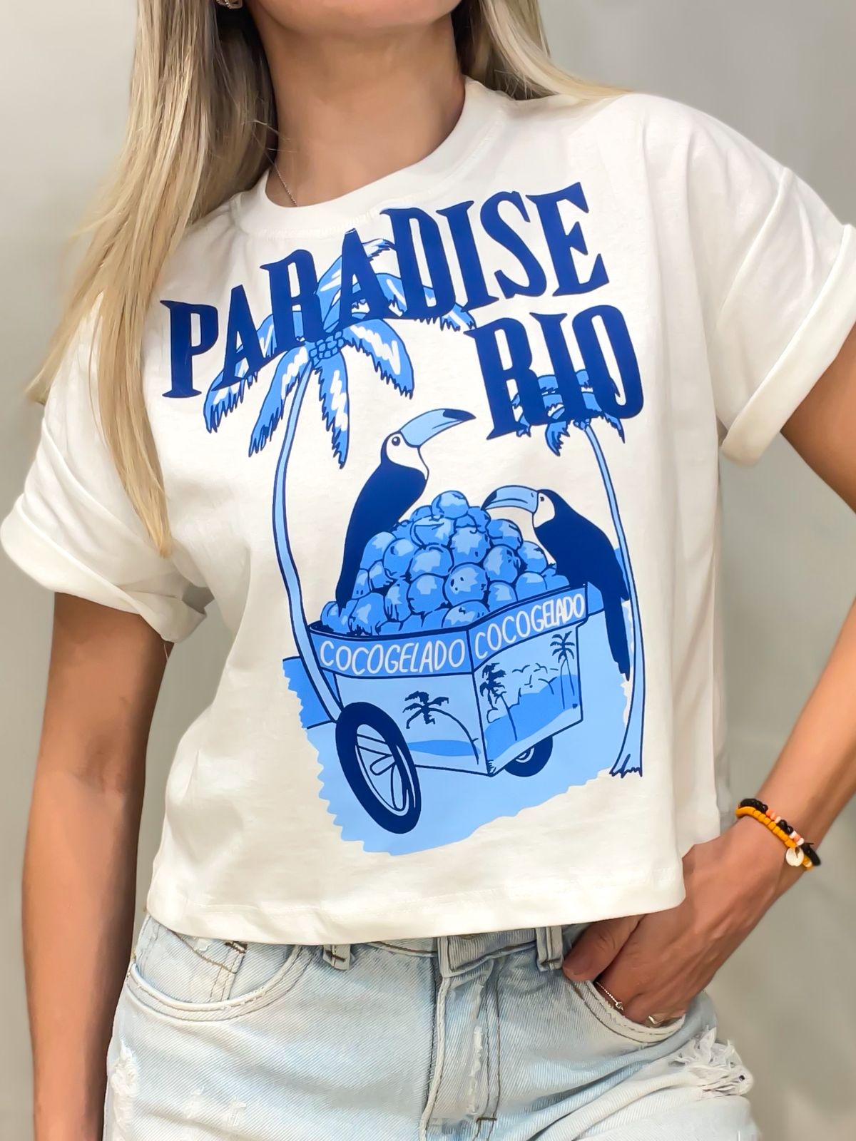 T- Shirt Cropped Estampas Tropical Ref. 809 (12345670018924237594)