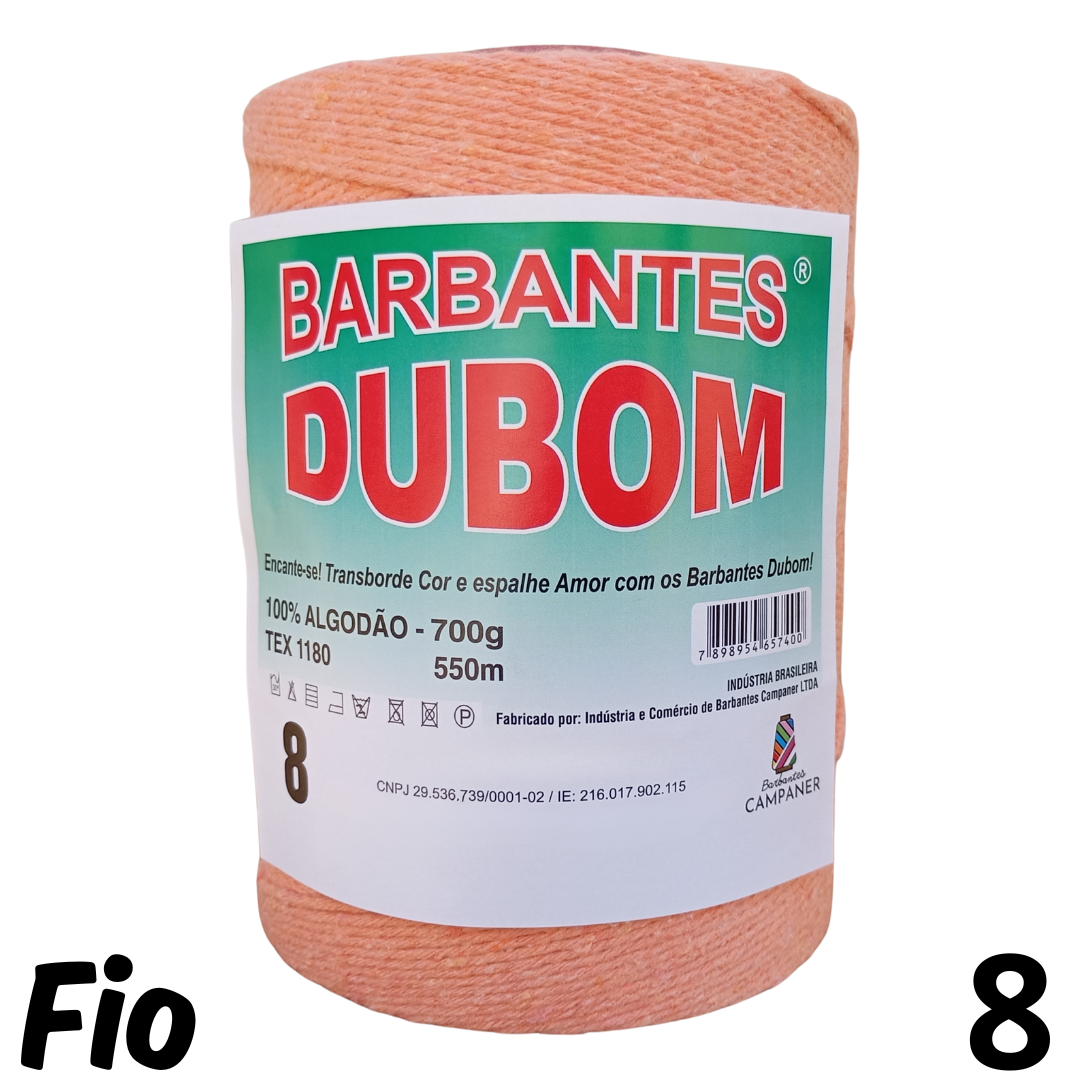Barbante Dubom Salmão - 700 Gr - Fio 8 - 550m (1053)