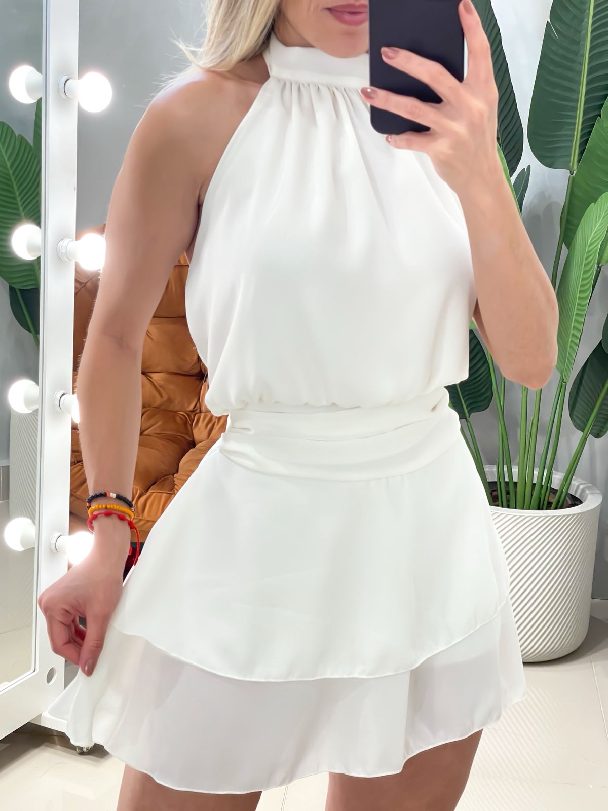 Macaquinho em Crepe Frente Única com Babado Solange Ref. 1854 (12345670018924256489)