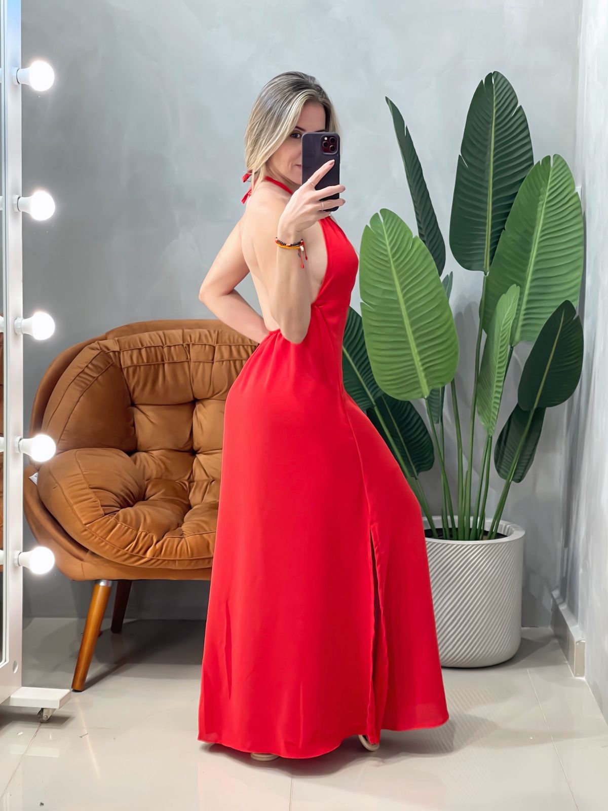 Vestido Longo em Duna Frente Única e Costas Nua Kelly Ref. 1852 (12345670018924256762)