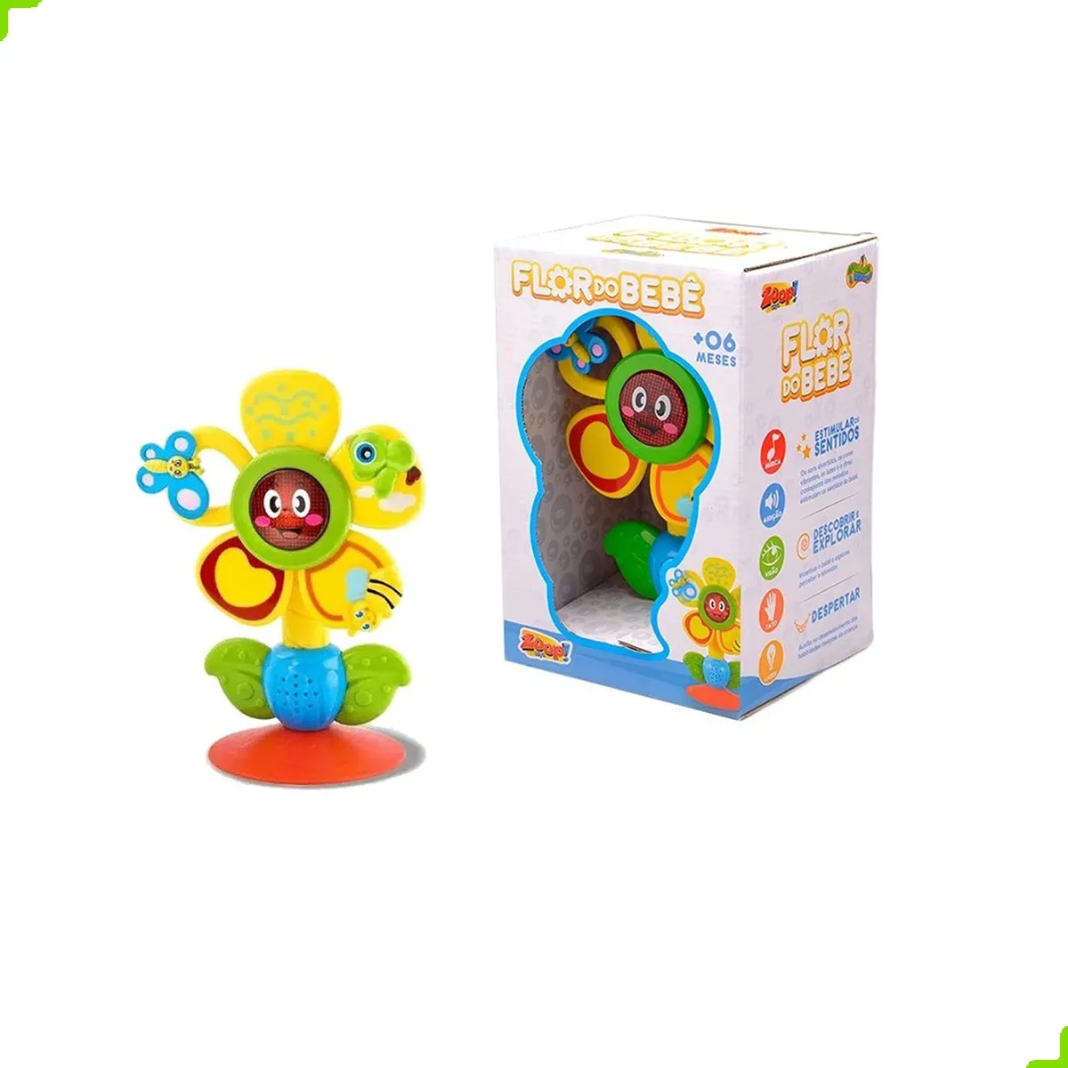 Flor Musical Brinquedo Interativo P/ Bebê Som E Luz - Zoop (0079001)