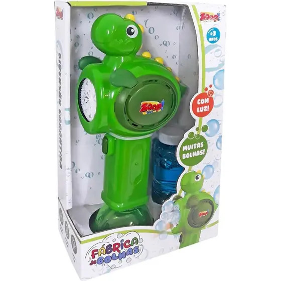 Pistola Lançador Dinossauro Bolha de Sabão C/ Luzes - Zoop Toys (ZP01079)