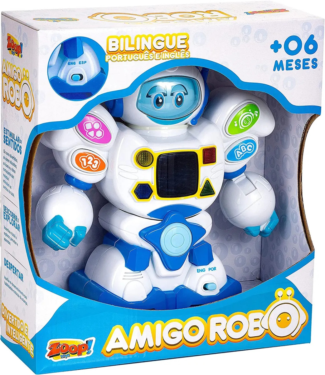 Robô Bilíngue Inglês e Português Robo Amigo - ZP00048 - Zoop Toys (0078996)